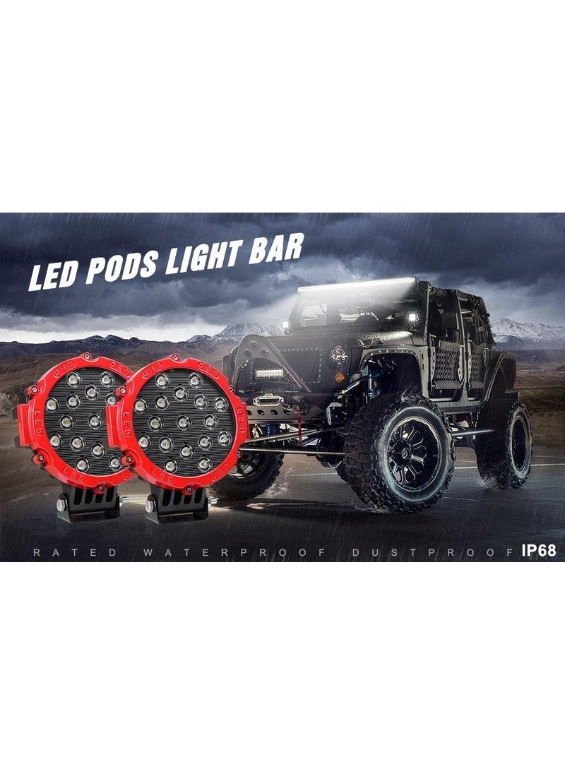 Techmaster - 51 Watt 17 LEDs Off Road Fog Daytime Running Light Projector Lamp 17 CM - Image 1