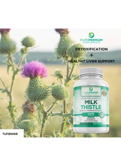 PUREPREMIUM SUPPLEMENTS Purepremium Milk Thistle Supplement With Silymarin Extract Liver Support Health Supplement Maintain Normal Liver Function Vegan Silymarin Milk Thistle 120 Tablets  - Image 4