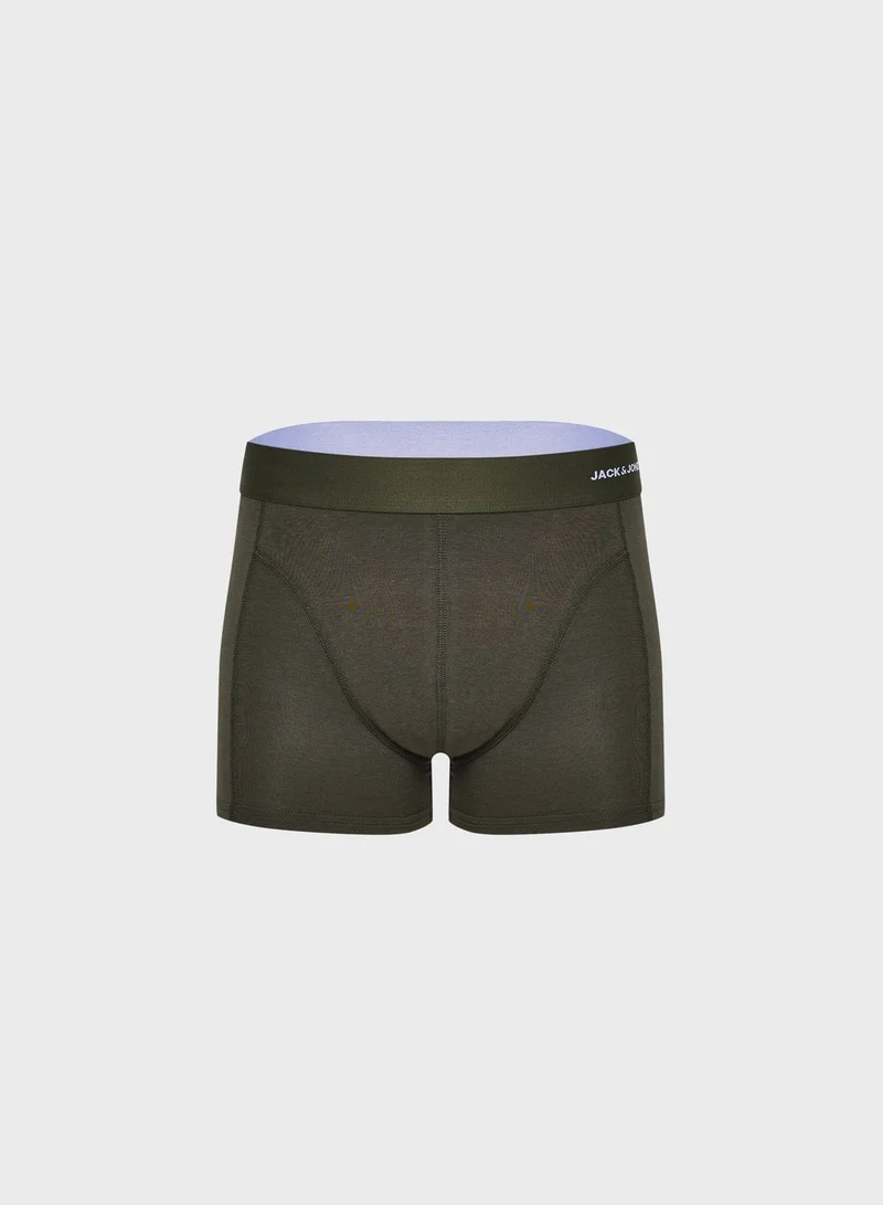 JACK & JONES jacbasic bamboo 3 pack logo trunks