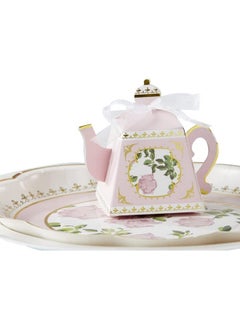 Kate Aspen Kate Aspen, Tea Time Whimsy Collection, Teapot Tea Party Favor Box (Set of 24), One Size, Pink & Gold Foil (28592PK)  - Image 1
