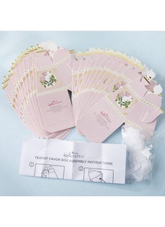 Kate Aspen Kate Aspen, Tea Time Whimsy Collection, Teapot Tea Party Favor Box (Set of 24), One Size, Pink & Gold Foil (28592PK)  - Image 3