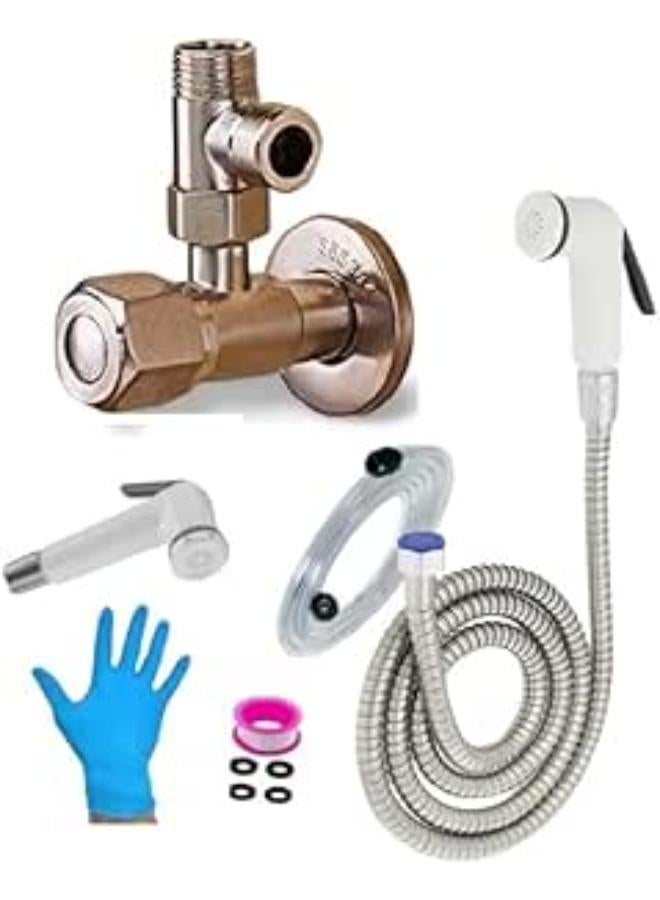 Shams 2 Outlet Complete With 2 Hose And 2 Hand (Includes 10 Meter Home Hose Bidet)