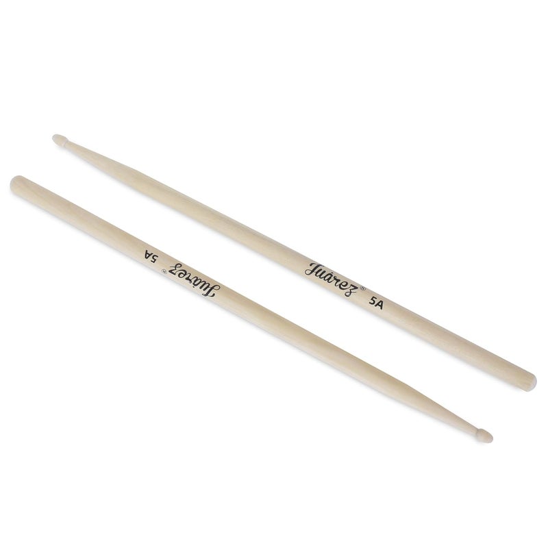 Juarez Juârez JRDS100 Wooden Drum Sticks – 5A Size, Maple Wood with Wooden Tips, Durable & Balanced for Drummers (Pair) - Image 1