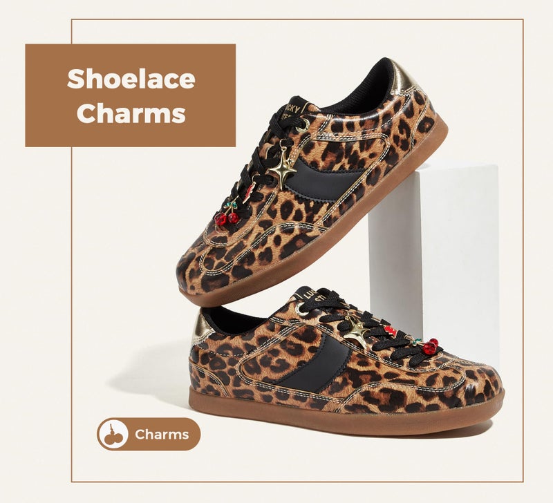 LUCKY STEP Women Classic Retro Sneakers Fashion Gum Sole Casual Faux Leather Walking Shoes Anti Slip Comfortable Tennis Trainers(Leopard,9) - Image 4