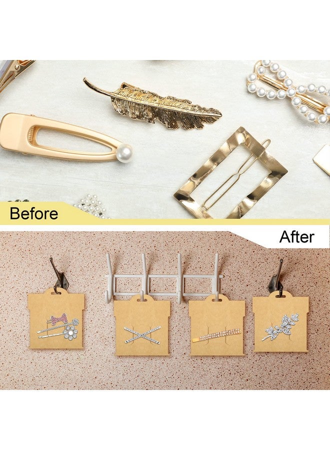 Geyee 50 Pcs Hair Clip Display Cards 4.75 X 5.25 In Kraft Hair Bow Holder Cards Brown Hair Bow Display Cards Rectangular Clip Collecting Cardboard For Hair Barrettes Jewelry Organizing Accessories - Image 5