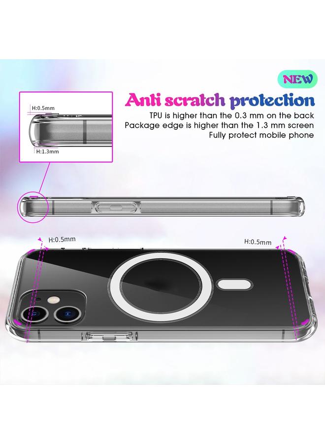 S-TOP Case For Huawei Mate 40 Pro Magsafe Case Simple Magnetic Ring All-inclusive Clear Crystal Acrylic PC +TPU Shockproof Case - Image 4