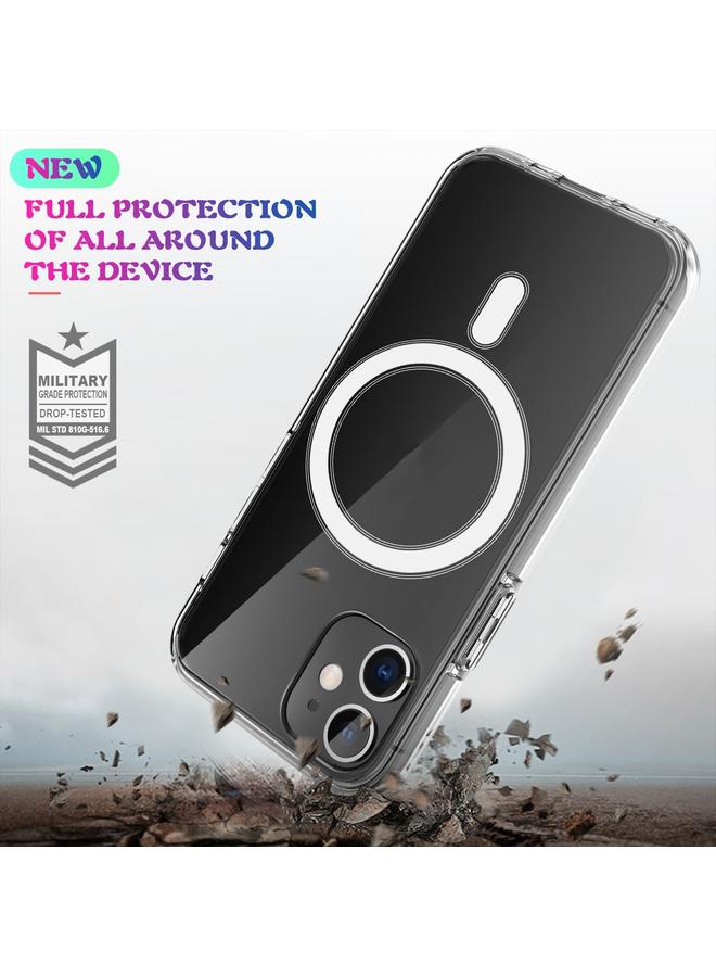 S-TOP Case For Huawei Mate 40 Pro Magsafe Case Simple Magnetic Ring All-inclusive Clear Crystal Acrylic PC +TPU Shockproof Case - Image 3