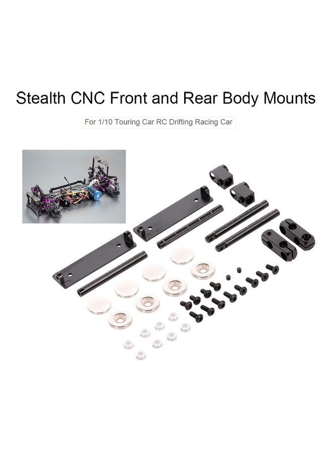 NIBEMINENT Front And Rear Body Mounts Stealth CNC With Magnet Set For 1/10 Traxxas Drifting Car  - Image 2