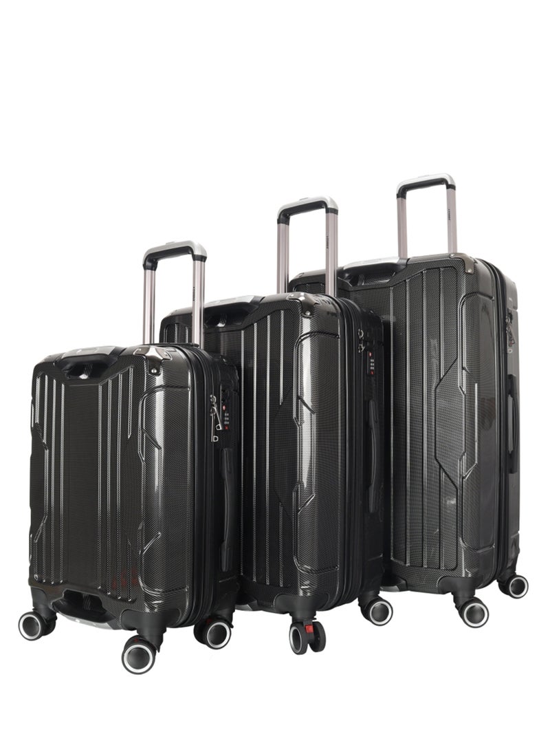Stargold - Trolley Luggage Set of 3 PCS TPC Hard Side Spinner Wheels with TSA Lock - Image 1