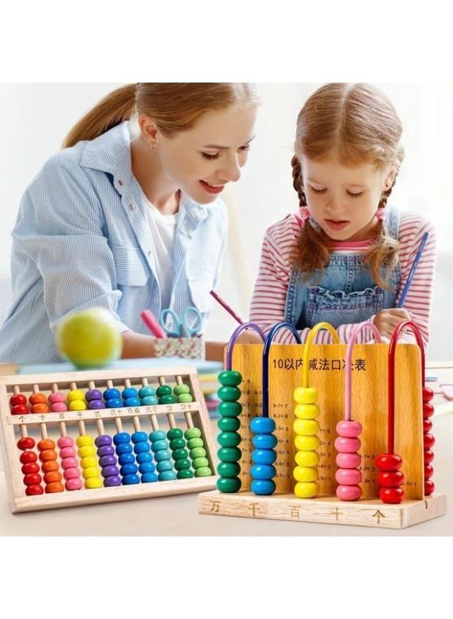Wooden Educational Beads Counter – Yossi Mass 10-Column Counting Frame - Image 3