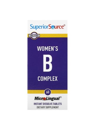 Superior Source, Women's B Complex, 60 MicroLingual Instant Dissolve Tablets - pzsku/Z5D9F2D838E151A062ED4Z/45/_/1745237023/58c8189e-65f7-4326-9043-f7d75874cb9b