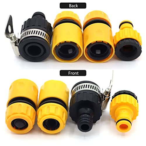 HVG TRADERS 4 in 1 Tap Adapter and 1/2" Garden Hose Quick Connector for Kitchen Gardening Car Washing Cleaning - Set of 4 - Image 2