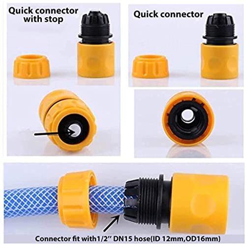 HVG TRADERS 4 in 1 Tap Adapter and 1/2" Garden Hose Quick Connector for Kitchen Gardening Car Washing Cleaning - Set of 4 - Image 5