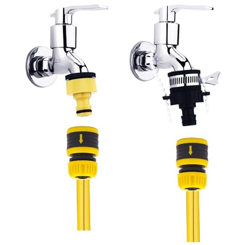 HVG TRADERS 4 in 1 Tap Adapter and 1/2" Garden Hose Quick Connector for Kitchen Gardening Car Washing Cleaning - Set of 4 - Image 4