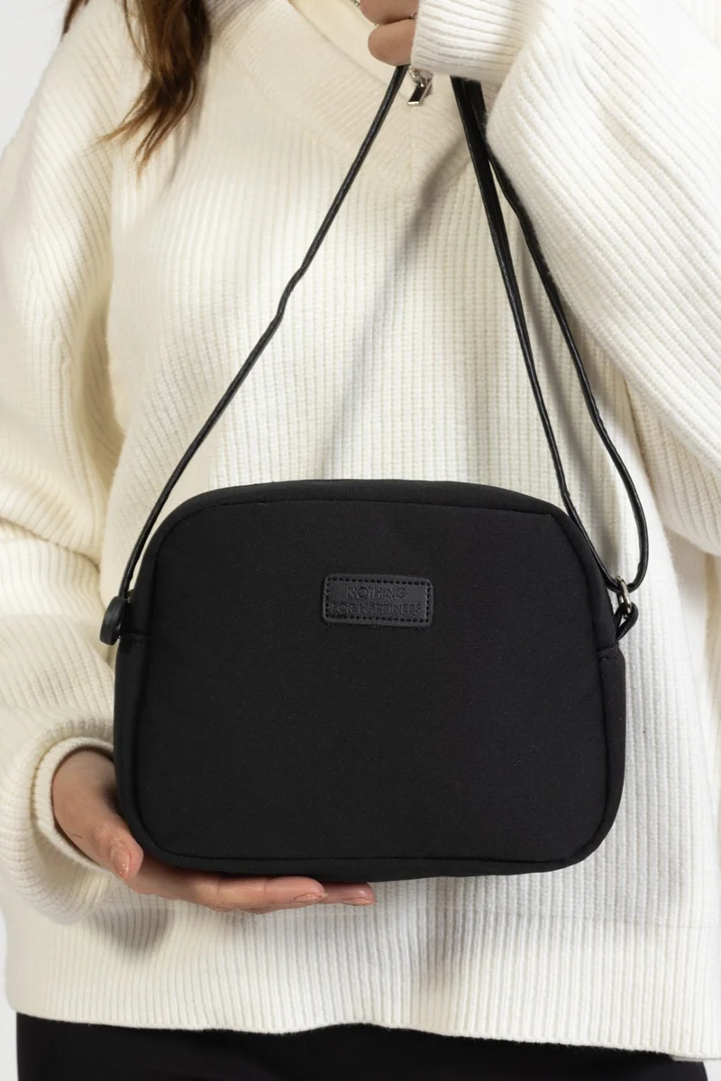 نوثينج Women's Fabric Mini Urban Cross Strap Zippered Adjustable Strap Model Handbag and Shoulder Bag