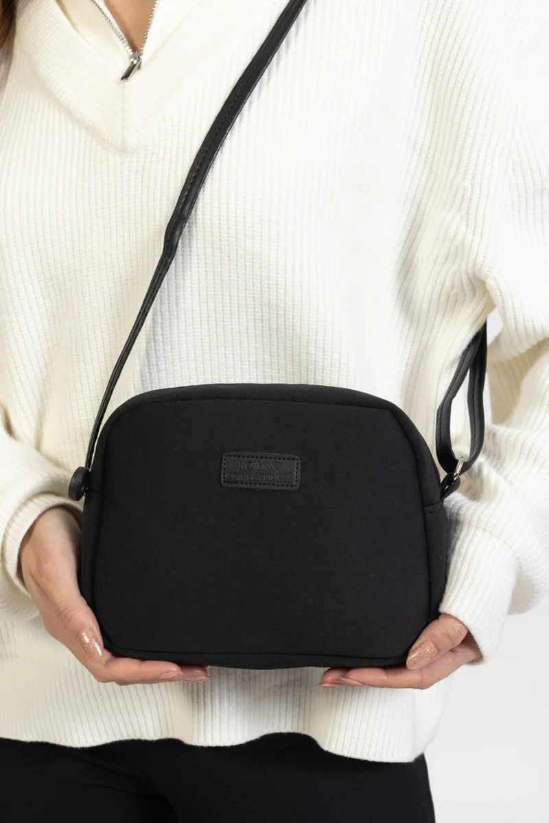نوثينج Women's Fabric Mini Urban Cross Strap Zippered Adjustable Strap Model Handbag and Shoulder Bag