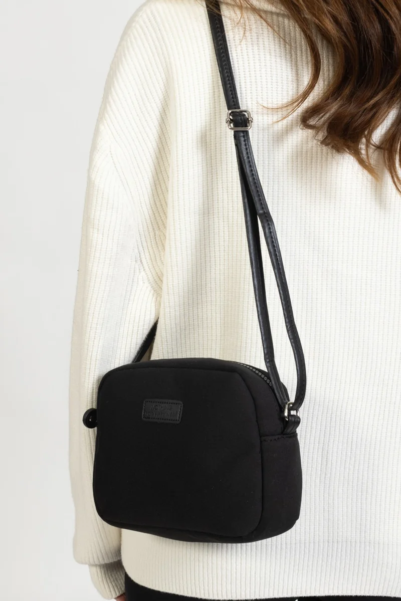 نوثينج Women's Fabric Mini Urban Cross Strap Zippered Adjustable Strap Model Handbag and Shoulder Bag