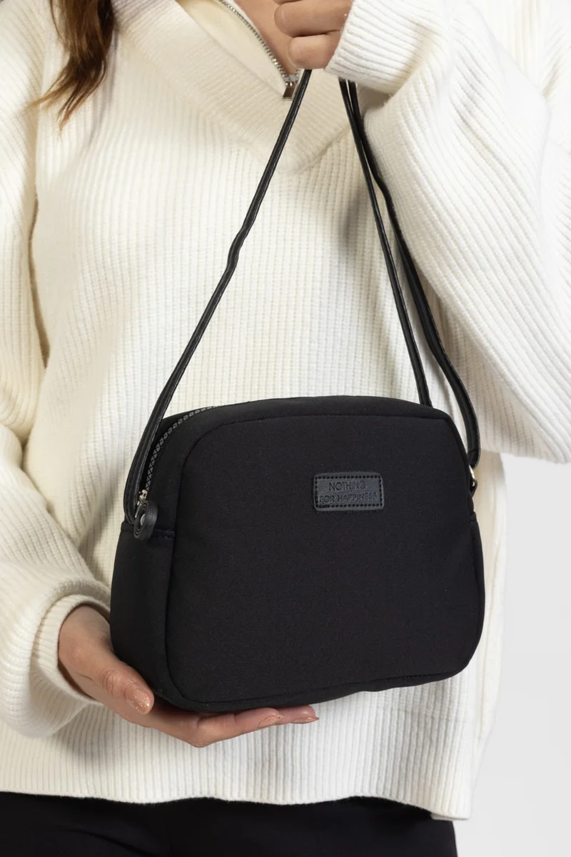 نوثينج Women's Fabric Mini Urban Cross Strap Zippered Adjustable Strap Model Handbag and Shoulder Bag