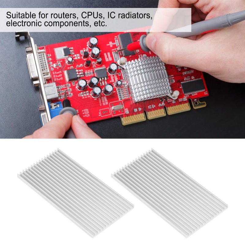 Aluminum Heat Sink: Compact Size - Slotted Fine Teeth Design for Router, CPU, Amplifier, Power Supply & Electronic Components - Image 3