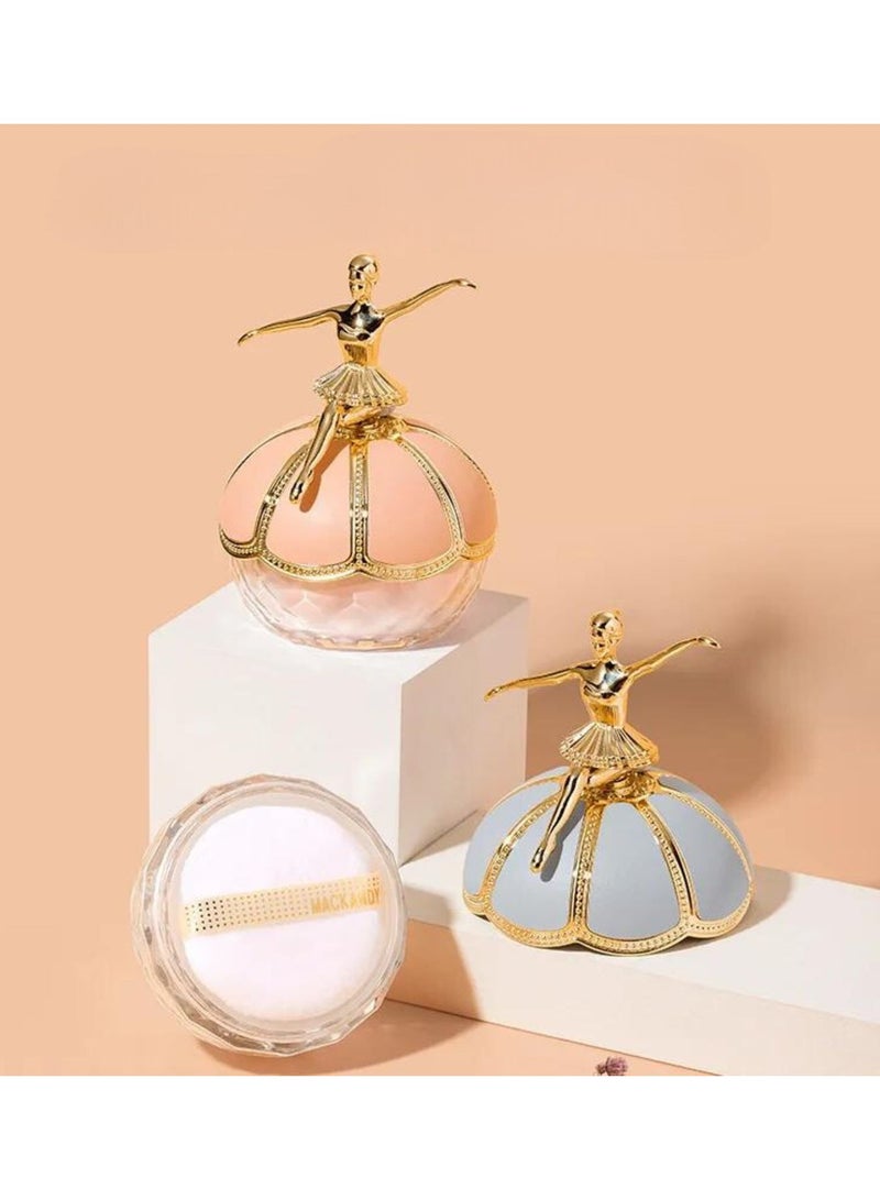 MACK ANDY Ballet Airy Loose Powder Light Breathable Oil Free Makeup Setting Powder Foundation - 01 Ivory - Image 5