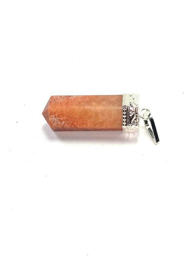 CA AGATE Red Avanturine Pencil Point Pendant Necklace Healing Crystal Gemstone Jewelry - Image 3
