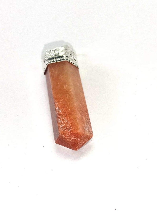 CA AGATE Red Avanturine Pencil Point Pendant Necklace Healing Crystal Gemstone Jewelry - Image 2