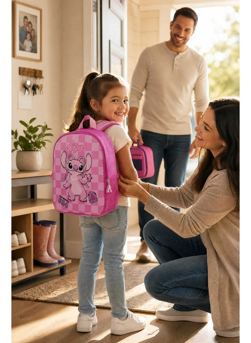 ديزني Disney Stitch Angel EVA Toddler Backpack 12" – Official Lilo & Stitch Angel Backpack, Lightweight Preschool School Bag, Hard Shell EVA Kids Travel Backpack