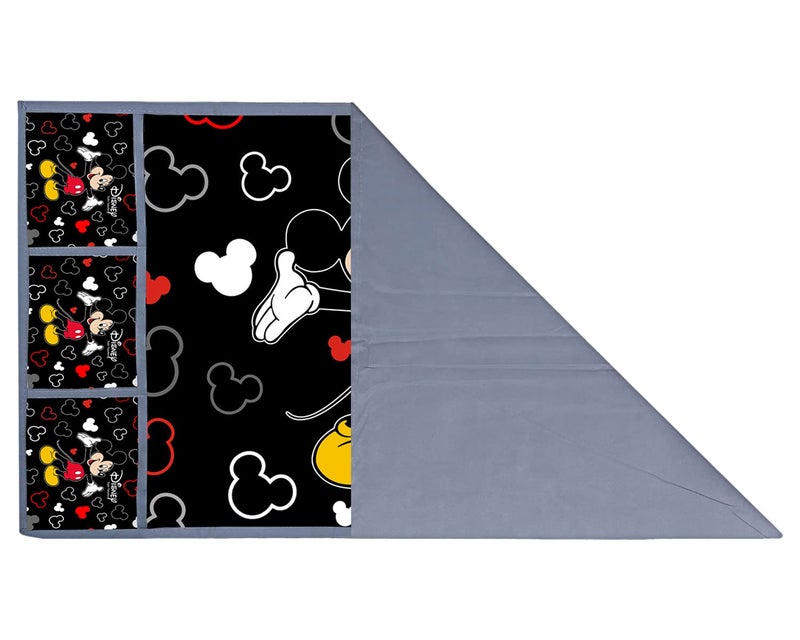 Kuber Industries Satin Finish Disney Mickey Printed Satin Fridge Top Cover, Protect for Scratches, Wear & Tear and Dust with 6 Utility Side Pockets (Black), Standard40.2 x 25.3 x 2 cm) - Image 3