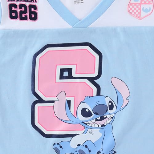 Disney Lilo & Stitch Girls Short Sleeve T-Shirt for Big Kids Blue - Image 3