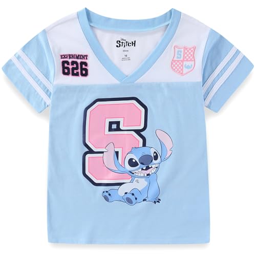 Disney Lilo & Stitch Girls Short Sleeve T-Shirt for Big Kids Blue - Image 5