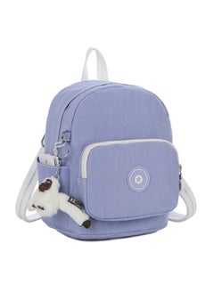 Cute Monkey Mini Backpack Versatile Womens Satchel Jump lilac stitching