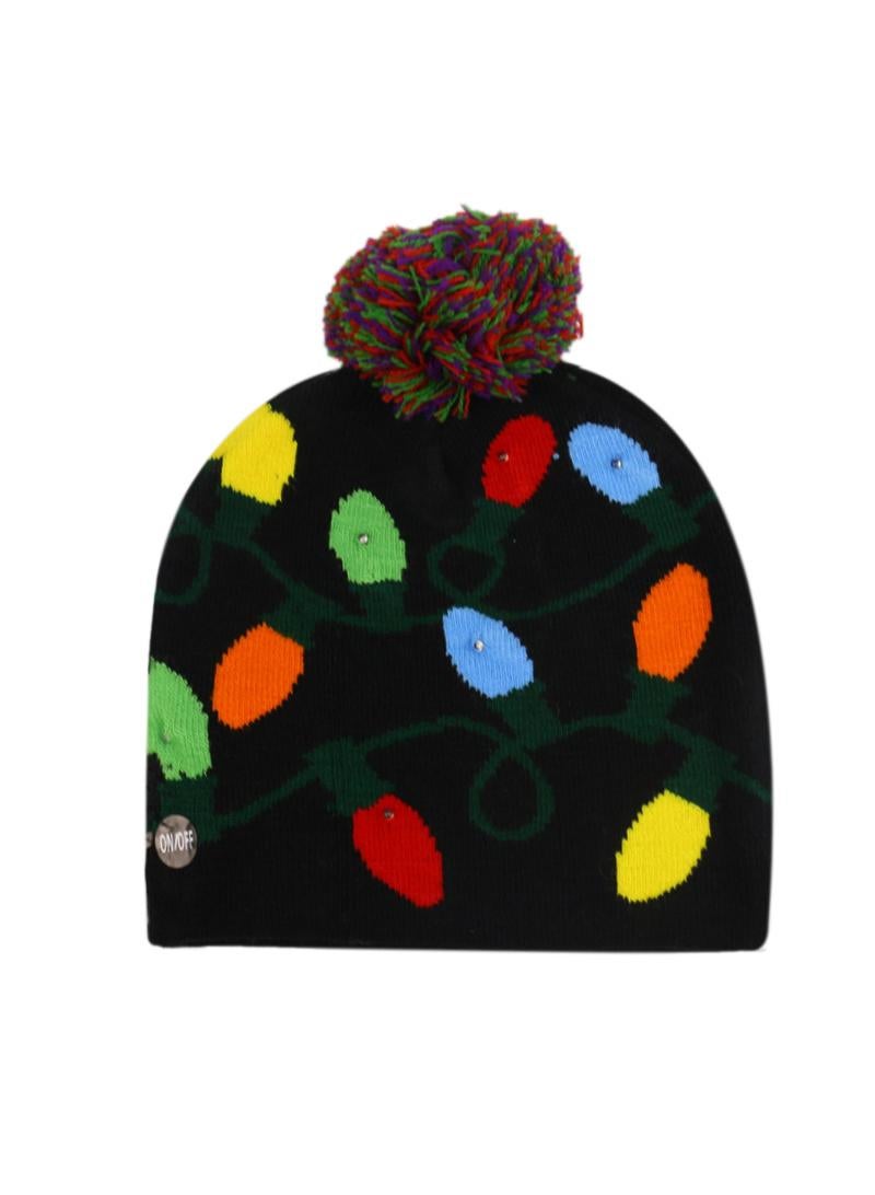 1-Pieces Snowflake Knitted Beanie Winter Outdoor Warm Decorative Hat Style A10 56-60cm - Image 1