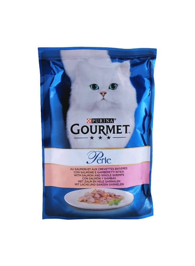 بورينا جورميه بيرل بقطع السالمون والجمبري 85 جرام - Image 1