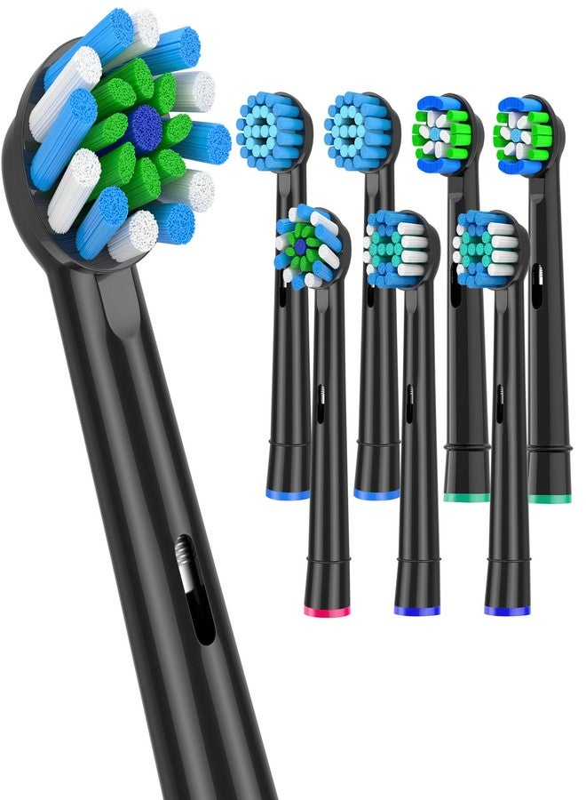 AOBAMA Replacement Toothbrush Heads Compatible with Oral B Electric Toothbrush,8pcs White Toothbrush Heads Refill for 2Precision,2Sensitive,2Precision PRO,2Cross,Medium and Soft Brush Heads - Image 1