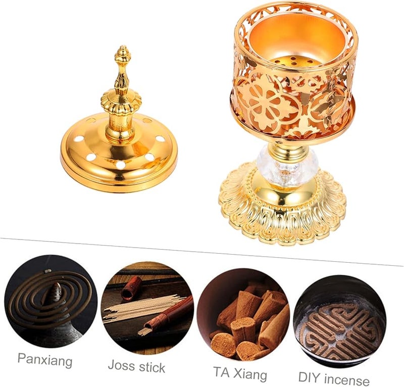 Iron Incense Burner Handcrafted Home Office Decor Festival Ornament - Image 4