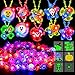 Grastfu 100 PCS Halloween Party Favors for Kids Halloween Glow In The Dark Toys Bulk Party Supplies Light Up Rotating Necklace LED Rings Halloween Goodie Bag Fillers Treats Classroom Prizes Trick or Treat Toy - Image 3