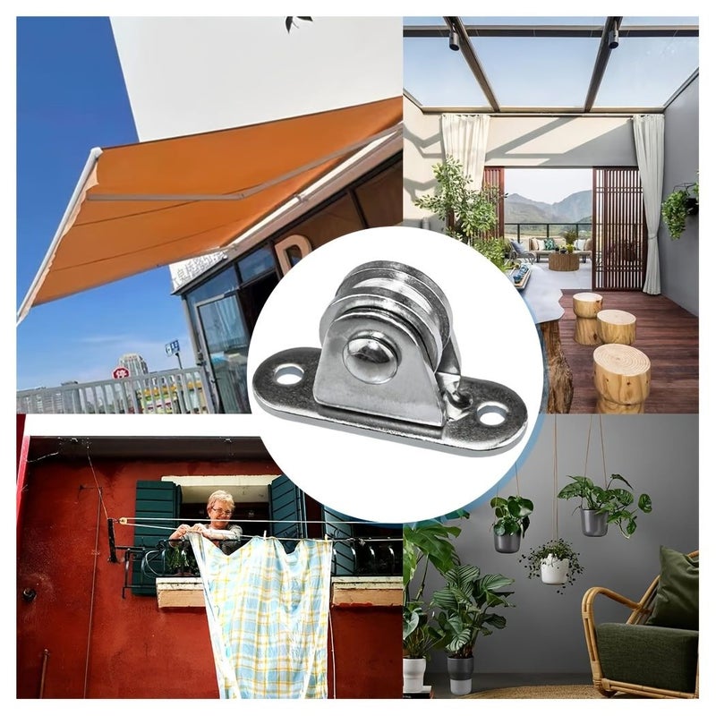 Small Silent Pulley Set Heavy Duty 176 Lbs 2pcs For Wire Ceiling Transport - Image 2