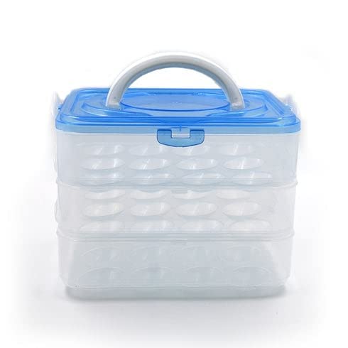Wishbone 36 Grid 3 Layer Plastic Refrigerator Egg Storage BoxEgg Holder Fridge Tray with Air Tight Lid 36 Grid 3 Layer - Image 2
