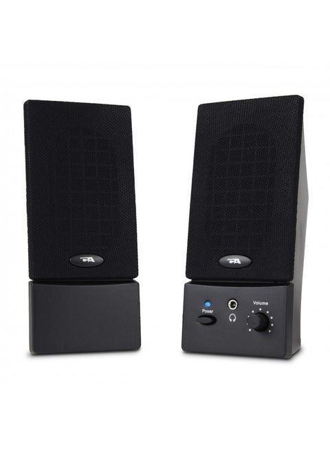 Cyber Acoustics USB Powered 2.0 Desktop Speaker System with 3.5mm Audio for Laptops and Desktop Computers (CA-2016), Black