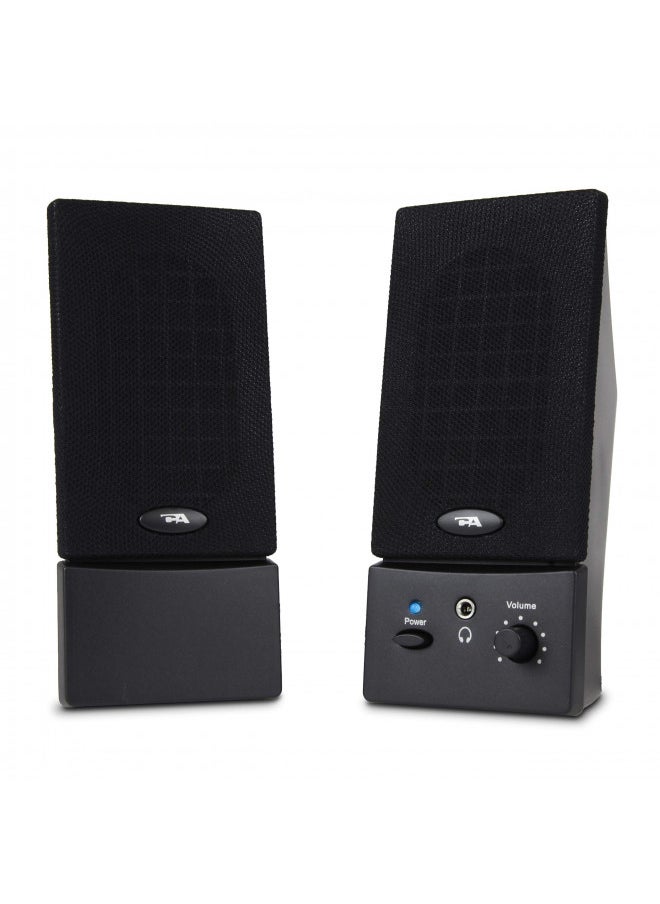 Cyber Acoustics Cyber Acoustics USB Powered 2.0 Desktop Speaker System with 3.5mm Audio for Laptops and Desktop Computers (CA-2016), Black 