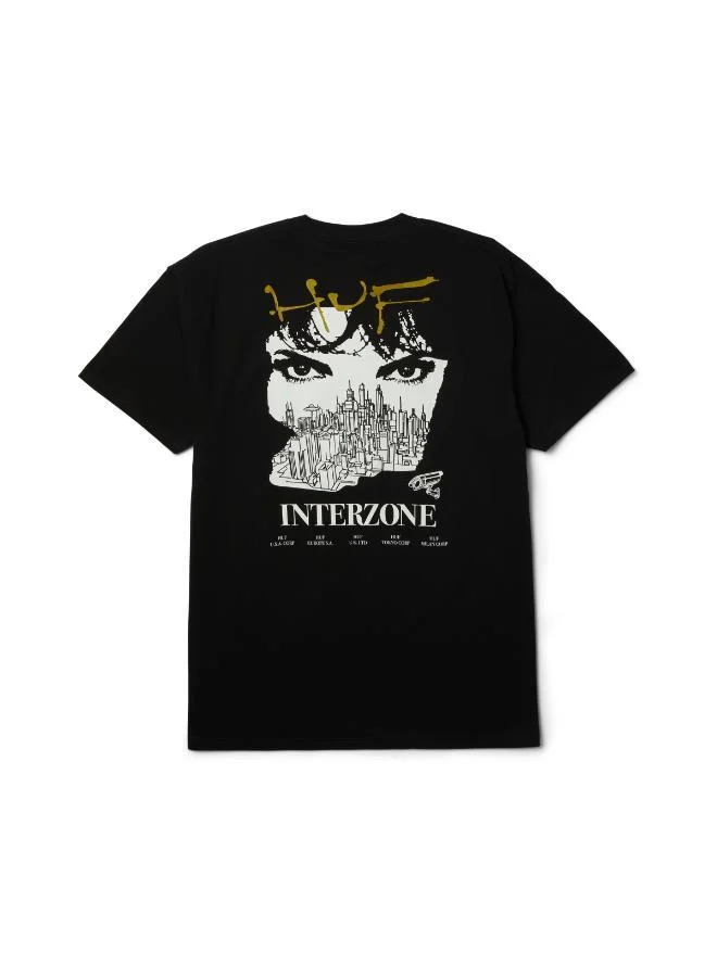 Huf Black Interzone SS Tee for Men | Best Price UAE