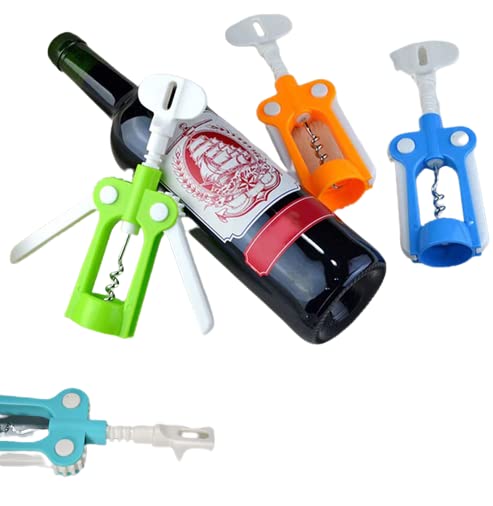 Auraaq Plastic Red Wine Opener I Wing Type Corkscrew Bottle Openers I Corkscrews Wine Cork Remover Pack of 1 - Image 4