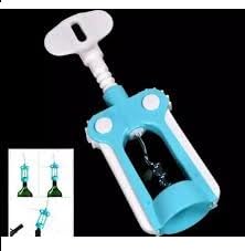 Auraaq Plastic Red Wine Opener I Wing Type Corkscrew Bottle Openers I Corkscrews Wine Cork Remover Pack of 1 - Image 2