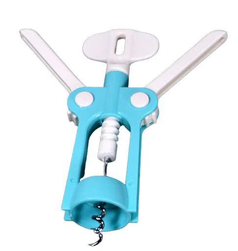 Auraaq Plastic Red Wine Opener I Wing Type Corkscrew Bottle Openers I Corkscrews Wine Cork Remover Pack of 1 - Image 1