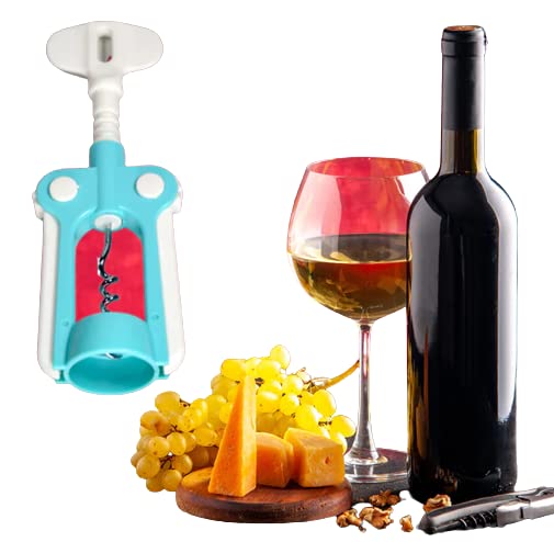 Auraaq Plastic Red Wine Opener I Wing Type Corkscrew Bottle Openers I Corkscrews Wine Cork Remover Pack of 1 - Image 5