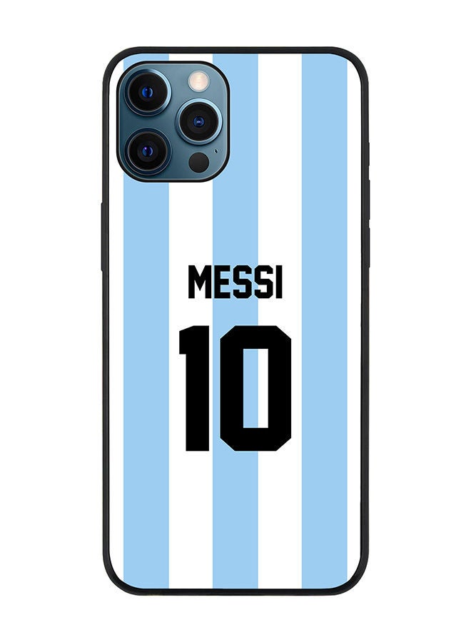 Stylizedd Rugged Black edge case for Apple iPhone 12 Pro Slim fit Soft Case Flexible Rubber Edges Anti Drop TPU Gel Thin Cover-Argentina-Messi - Image 1