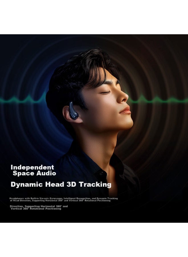 Sansui T18 Non-in Open-ear Bluetooth Headphones, Ear-hook Bone Conduction Concept Headphones, Call Noise Reduction, Compatible With Sony, Xiaomi, Huawei, Black - Image 3