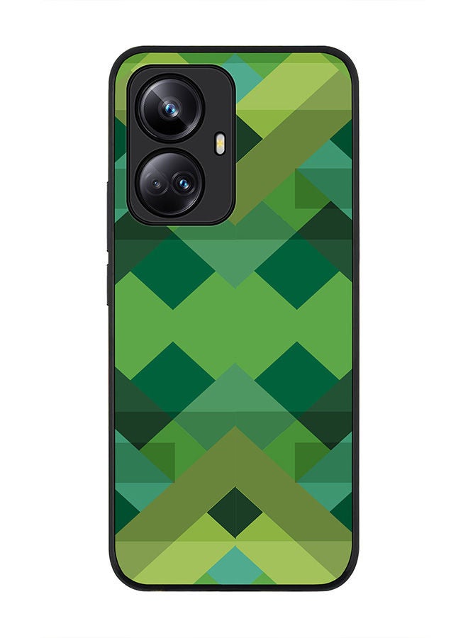 Stylizedd Rugged Black edge case for Realme 10 Pro Plus 5G Slim fit Soft Case Flexible Rubber Edges Anti Drop TPU Gel Thin Cover -  Geometric Reflections - Image 1