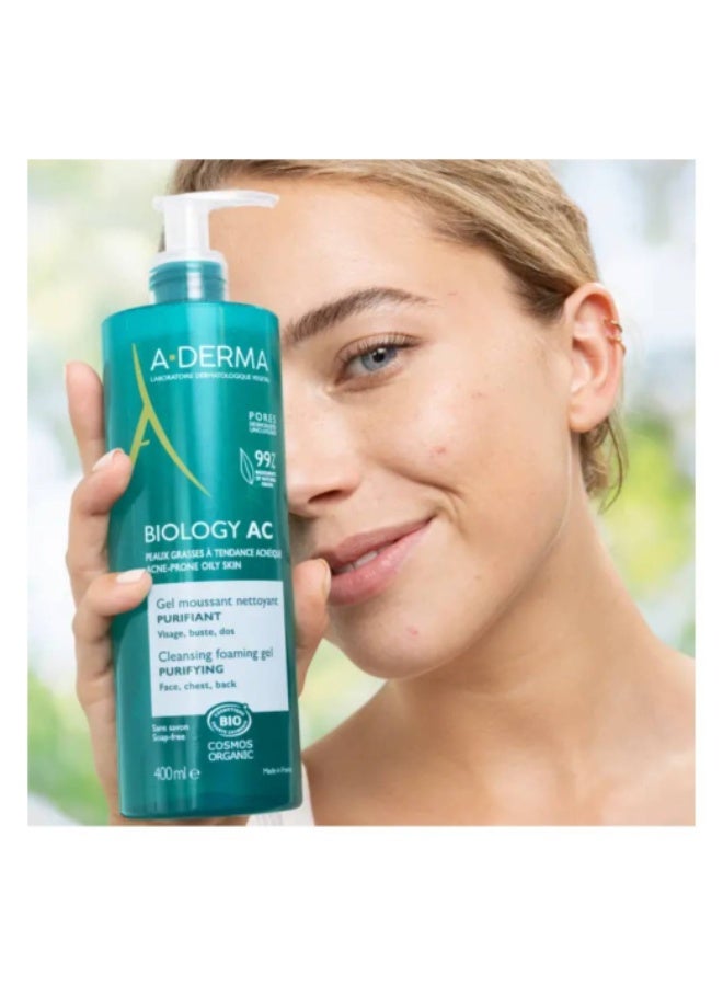 إيه-ديرما جل التنظيف والتنقية A-Derma Biology AC 400 مل - Image 3