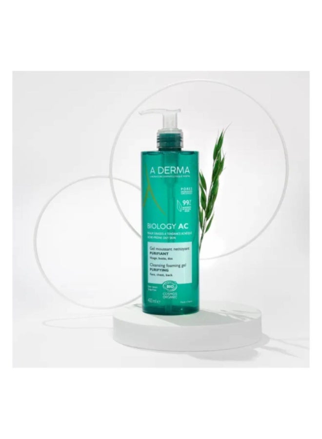 إيه-ديرما جل التنظيف والتنقية A-Derma Biology AC 400 مل - Image 2